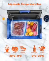 VEVOR Portable Car Refrigerator Freezer Compressor 20L Single Zone for Car Home - Top-Down View