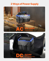 VEVOR Portable Car Refrigerator Freezer Compressor 20L Single Zone for Car Home - Rear View