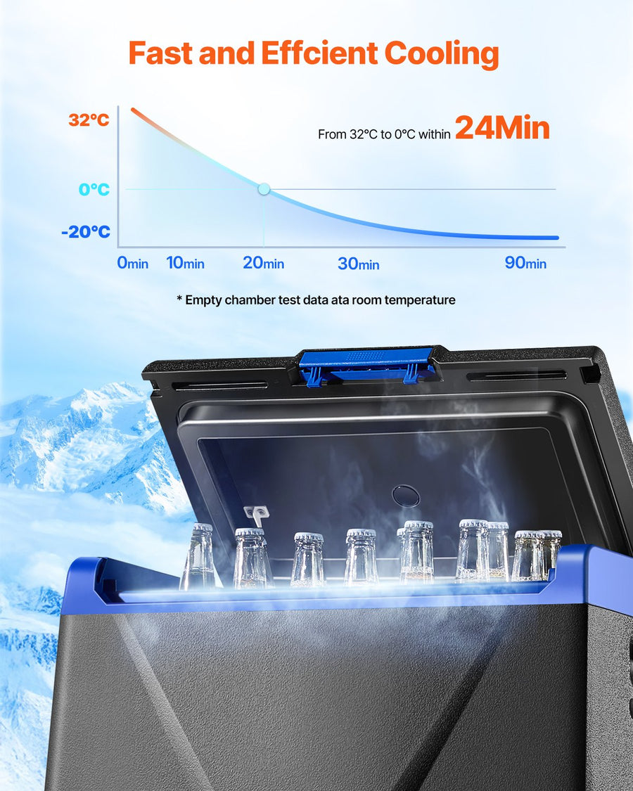 VEVOR Portable Car Refrigerator Freezer Compressor 35L Single Zone for Car Home, image 3