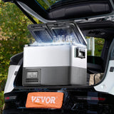 VEVOR Portable Car Refrigerator Freezer Compressor 35L Dual Zone for Car Home - Low Angle