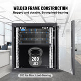VEVOR Wall Mount Network Server Cabinet, 393.7 mm Deep, Server Rack Cabinet Enclosure, 90.72 kg Max. Ground-mounted Load Capacity, with Locking Glass
