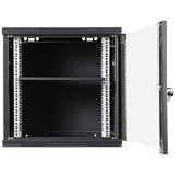 VEVOR 9U Wall Mount Network Server Cabinet, 39.37 cm Deep, Server Rack Cabinet Enclosure, 90.7 kg Max. Ground-mounted Load Capacity, with Locking Glass Door Side Panels, for IT Equipment, A/V Devices - Extra Image