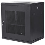 12U Wall Mount Network Server Cabinet, 15.5'' Deep, Server Rack Cabinet Enclosure, 200 lbs Max. Ground-mounted Load Capacity, with Locking Door Side Panels, for IT Equipment, A/V Devices
