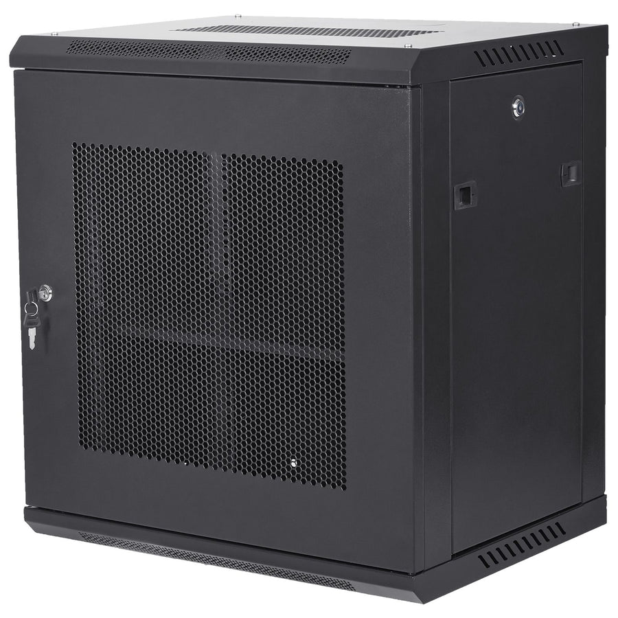 12U Wall Mount Network Server Cabinet, 15.5'' Deep, Server Rack Cabinet Enclosure, 200 lbs Max. Ground-mounted Load Capacity, with Locking Door Side Panels, for IT Equipment, A/V Devices