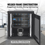 12U Wall Mount Network Server Cabinet, 15.5'' Deep, Server Rack Cabinet Enclosure, 200 lbs Max. Ground-mounted Load Capacity, with Locking Door Side Panels, for IT Equipment, A/V Devices