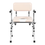 VEVOR Commode Chair, Bedside Commode with Padded Seat, Drop-Down Arms, 7-Level Adjustable Height, 5.8L Removable Bucket, Easy to Assemble, 350LBS Capacity, Portable Toilet for Adults Seniors - Extra Image