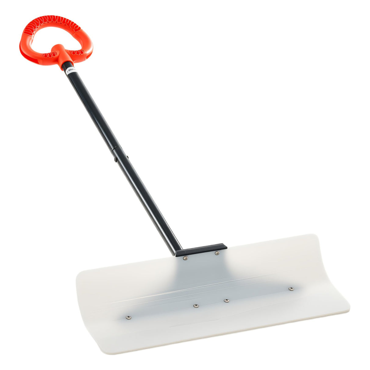 Snow Pusher Shovel, 61 cm Wide Outdoor Snowplow Shovel with Ergonomic Grip, HDPE Plastic Blade, Winter Shovels with Segmented Handle, Portable Snow Removal Tool for Driveway Garden Camping