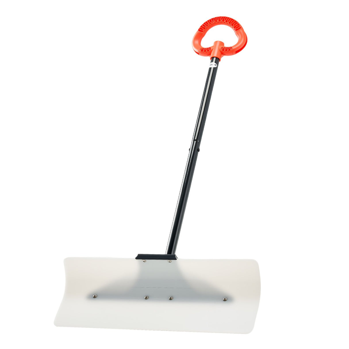 Snow Pusher Shovel, 61 cm Wide Outdoor Snowplow Shovel with Ergonomic Grip, HDPE Plastic Blade, Winter Shovels with Segmented Handle, Portable Snow Removal Tool for Driveway Garden Camping