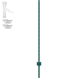 VEVOR 5 Feet Fence Post 10 Pack T-Post Heavy Duty Metal Fence Posts Green