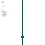 VEVOR 5 Feet Fence Post 10 Pack T-Post Heavy Duty Metal Fence Posts Green - Extra Image