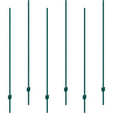 VEVOR 6 Feet Fence Post 6 Pack T-Post Heavy Duty Metal Fence Posts Green