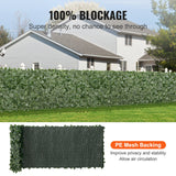 Ivy Privacy Fence, 39 x 158in Artificial Green Wall Screen, Greenery Ivy Fence with Mesh Cloth Backing and Strengthened Joint, Faux Hedges Vine Leaf Decoration for Outdoor Garden, Yard, Balcony - Side View