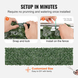 Ivy Privacy Fence, 39 x 158in Artificial Green Wall Screen, Greenery Ivy Fence with Mesh Cloth Backing and Strengthened Joint, Faux Hedges Vine Leaf Decoration for Outdoor Garden, Yard, Balcony - 45-Degree Angle