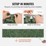 VEVOR Ivy Privacy Fence, 39 x 198in Artificial Green Wall Screen, Greenery Ivy Fence with Mesh Cloth Backing and Strengthened Joint, Faux Hedges Vine