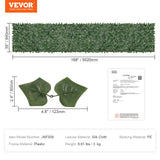 VEVOR Ivy Privacy Fence, 39 x 198in Artificial Green Wall Screen, Greenery Ivy Fence with Mesh Cloth Backing and Strengthened Joint, Faux Hedges Vine