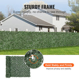VEVOR Ivy Privacy Fence, 1500 x 2490 mm Artificial Green Wall Screen, Greenery Ivy Fence with Strengthened Joint, Faux Hedges Vine Leaf Decoration for