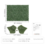 VEVOR Ivy Privacy Fence, 1830 x 2440 mm Artificial Green Wall Screen, Greenery Ivy Fence with Mesh Cloth Backing and Strengthened Joint, Faux Hedges Vine Leaf Decoration for Outdoor Garden, Yard - Close-Up Angle