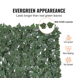 VEVOR Ivy Privacy Fence, 2440 x 1830 mm Artificial Green Wall Screen, Greenery Ivy Fence with Strengthened Joint, Faux Hedges Vine Leaf Decoration for