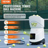 VEVOR Tennis Ball Machine Automatic Portable Ball Launcher Training Practice - Front View