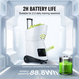 VEVOR Tennis Ball Machine Automatic Portable Ball Launcher Training Practice - Top-Down View