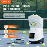 VEVOR Tennis Ball Machine Automatic Portable Ball Launcher Training Practice - Front View