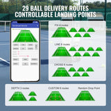 VEVOR Tennis Ball Machine Automatic Portable Ball Launcher Training Practice - Side View