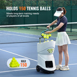VEVOR Tennis Ball Machine Automatic Portable Ball Launcher Training Practice - Rear View