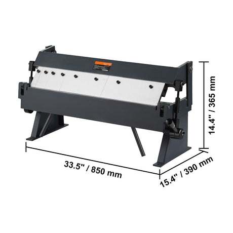 Box and Pan Brake, 610 ± 10 mm, 0-130 Degrees Sheet Metal Bending Brake, Portable Metal Bender with 20 Gauge, image 8