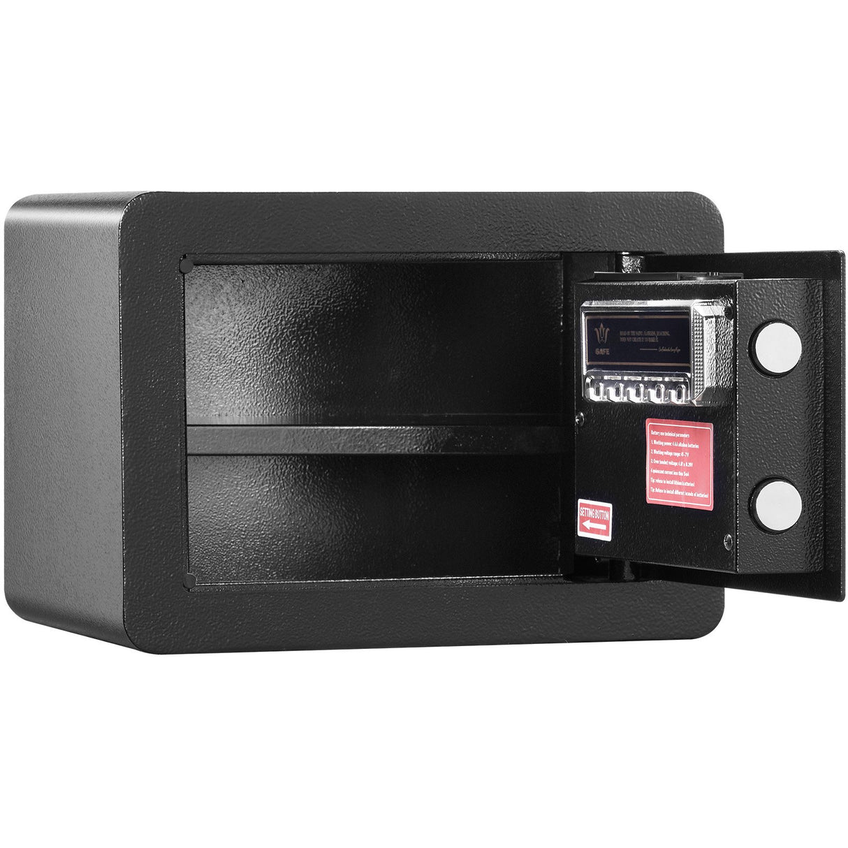 VEVOR Safe, 0.5 Cubic Feet Home Safe, Steel Security Safe with Digital Keypad and 2 Keys, Wall-Mounted Cabinet Safe Protect Cash, Gold, Jewelry, Documents for Home, Hotel, 350 x 250 x 250 mm