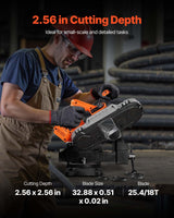 VEVOR Portable Cordless Band Saw 2.56 in Deep Cut Variable Speed (Bare Tool) - Front View
