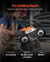 VEVOR Portable Cordless Band Saw 5-Inch Deep Cut Variable Speed (Bare Tool) - Front View