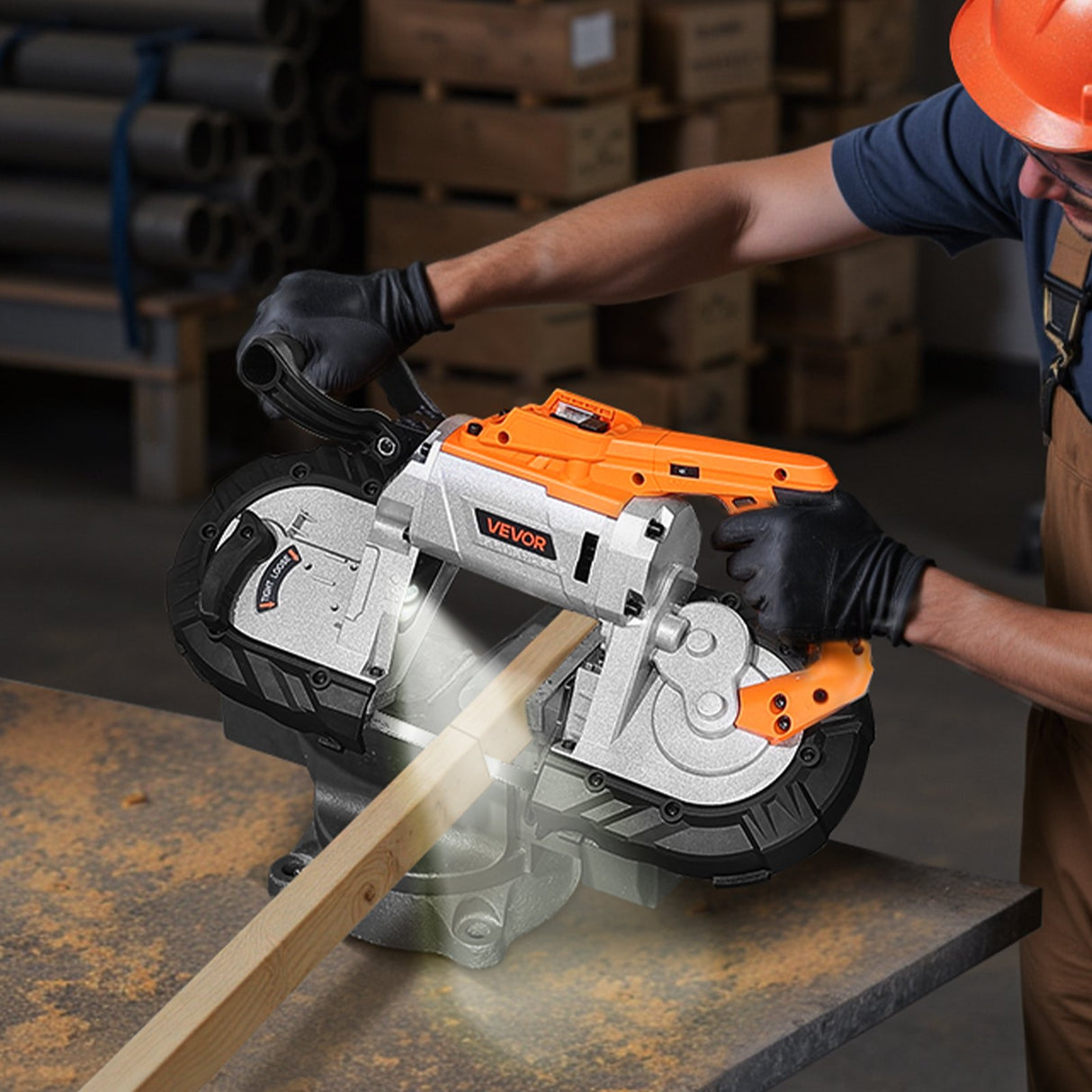 VEVOR Portable Cordless Band Saw 5-Inch Deep Cut Variable Speed (Bare Tool)