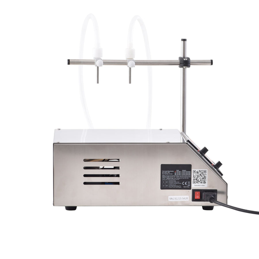 Liquid Filling Machine, 10-4000ml Filling Capacity, Automatic Bottle Filler Machine Bottling Machine Digital Control for Milk, Water, Wine, Beverage, Soy Sauce, Vinegar, Alcohol (Double Nozzle)