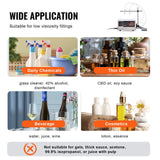 VEVOR Liquid Filling Machine, 10-4000ml Filling Capacity, Automatic Bottle Filler Machine Bottling Machine Digital Control for Milk, Water, Wine, Beverage, Soy Sauce, Vinegar, Alcohol (Double Nozzle) - Rear View