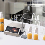 VEVOR Liquid Filling Machine, 10-4000ml Filling Capacity, Automatic Bottle Filler Machine Bottling Machine Digital Control for Milk, Water, Wine, Beverage, Soy Sauce, Vinegar, Alcohol (Double Nozzle) - Low Angle