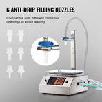 Liquid Filling Machine, 30-15000 g Weighing Capacity, Automatic Bottle Filler Machine Bottling Machine Digital Control for Milk, Water, Oil, Wine, Beverage, Detergent, Shampoo (Single Nozzle)