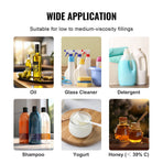 Liquid Filling Machine, 30-15000 g Weighing Capacity, Automatic Bottle Filler Machine Bottling Machine Digital Control for Milk, Water, Oil, Wine, Beverage, Detergent, Shampoo (Single Nozzle)