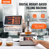 VEVOR Liquid Filling Machine, 30-15000 g Weighing Capacity, Automatic Bottle Filler Machine Bottling Machine Digital Control for Milk, Water, Oil, Wine, Beverage, Detergent, Shampoo (Single Nozzle) - Front View