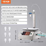 VEVOR Liquid Filling Machine, 30-15000 g Weighing Capacity, Automatic Bottle Filler Machine Bottling Machine Digital Control for Milk, Water, Oil, Wine, Beverage, Detergent, Shampoo (Single Nozzle) - Rear View
