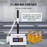 Liquid Filling Machine, 50-5000 g Weighing Capacity, Automatic Bottle Filler Machine Bottling Machine Gear Pump Digital Control for Honey, Oil, Wine, Detergent, Viscous Liquids (Single Nozzle)