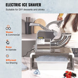 VEVOR Commercial Ice Shaver Crusher, 661lbs Per Hour Electric Snow Cone Maker, 350W Shaved Ice Machine with Dual Blades for Parties Events Snack Bar,