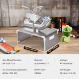 VEVOR Commercial Ice Shaver Crusher, 661lbs Per Hour Electric Snow Cone Maker, 350W Shaved Ice Machine with Dual Blades for Parties Events Snack Bar, Home and Commercial Use - Close-Up Angle