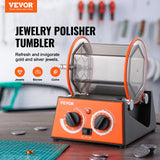 VEVOR 3kg Rotary Tumbler Surface Polisher Jewelry Polish Finish Machine Gem DIY - Front View