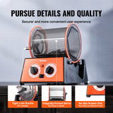 VEVOR Jewelry Polisher Tumbler, 11lbs/5kg Capacity Mini Rotary Tumbler Machine with 0-60 Minutes Timer, 5 Speeds Jewelry Rotary Finisher for Surface Polishing Grinding Buffing Gemstones Jewels Coins - Rear View