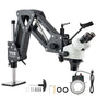 Multi-Directional Microscope with Spring Bracket, 7X-45X Magnification Jewelry Microscope, Micro Jewelry Inlaid Stand with Integrated USB Ring LED Light, Jewelers Microscope for Jewelry Inlay