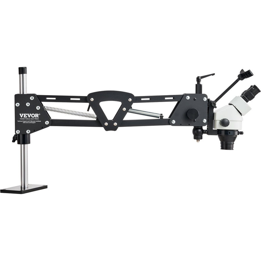 Multi-Directional Microscope with Spring Bracket, 7X-45X Magnification Jewelry Microscope, Micro Jewelry Inlaid Stand with Integrated USB Ring LED Light, Jewelers Microscope for Jewelry Inlay