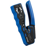 VEVOR RJ45 Crimp Tool Kit, Cat5e/Cat6/Cat6a Ethernet Crimper Crimp Pliers for 8-Pin Modular Plugs with 20pcs Pass-Through Connectors and Covers, Wire Stripper and Network Tester - Extra Image