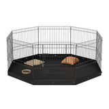 VEVOR Dog Playpen, 8 Panels Foldable Metal Dog Exercise Pen with Bottom Pad, 24