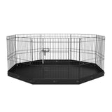VEVOR Dog Playpen, 8 Panels Foldable Metal Dog Exercise Pen with Bottom Pad, 24
