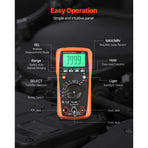 Digital Multimeter, 4000-Count TRMS DC/AC Voltmeter Current Tester, Auto-Ranging Multimeter for Current Voltage Resistance Capacitance Temperature Diodes Continuity Duty-Cycle Measurments